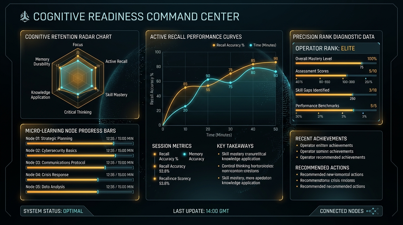 Bullet.quest Cognitive Readiness Mission Control Interface